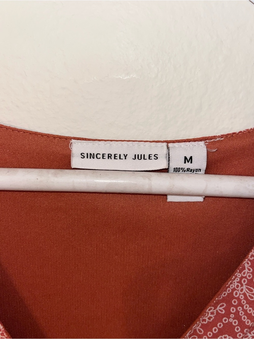 Sincerely Jules Coral Pink V-Neck Mini Dress - Picture 2 of 5